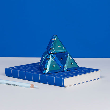 Chrome Geode Blue Pyramid