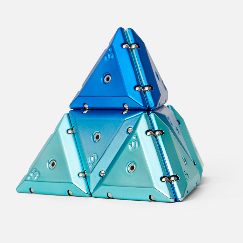Chrome Geode Blue Pyramid